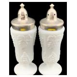 Milk Glass Salt & Pepper Shakers - 4.5" Tall