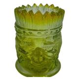 Indian Glass Toothpick Holder - 2.75" Tall