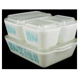 Vtg Pyrex Amish Butterprint Refrigerator Set
