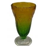 Jeanette Iris & Herringbone Footed Vase