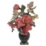Carved Stone Flower Arrangement - 10" Tall