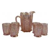 Higbee Pitcher & 6 Tumblers