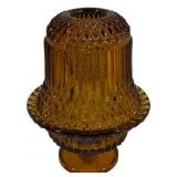 Amber Indiana Diamond Point Fairy Lamp