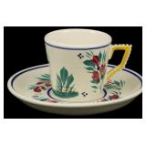 Henriot Quimper French Faience Cup & Saucer