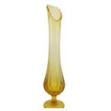 Fenton Colonial Amber Thumbprint Swung Vase