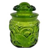 Vtg L.E. Smith Moon & Stars Small Canister Jar