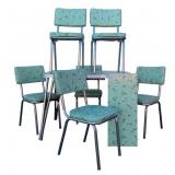 Mid Century Formica Dining Table set w/ 6 Chairs