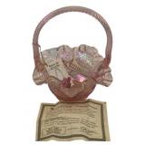 Fenton Glass Basket - 8 x 6.25 x 6.5