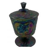 Fenton Carnival Glass Candy DIsh w/ Lid