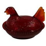 Red Hen on Nest - 7 x 5 x 5.5