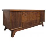 Mid-Century Walnut Finish Inlaid Cabinet