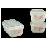3pc Pyrex Pink Gooseberry Refrigerator Set