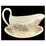Wedgwood Gravy Boat w/ Plate 6"x8"x5.5"