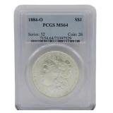 1884-O Morgan Silver Dollar PCGS MS64