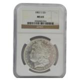 1882-S Morgan Silver Dollar NGC Graded MS65