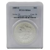 1885-O Morgan Silver Dollar PCGS MS64