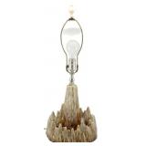 Mid Century Gilded Porcelain Stalagmite Lamp