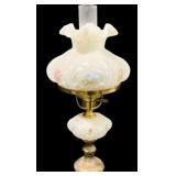 Fenton Hand Painted Lamp - 21 Inches Tall
