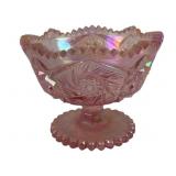 Pink Glass Compote - 5 x 6.5