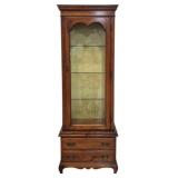 Queen Anne Curio Cabinet w/ Key 72"x15"x24"