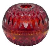 Indiana Red Glass Mount Vernon Fairy Lamp