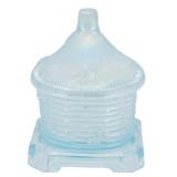 Imperial Ice Blue Honey Pot w/ Lid 5"