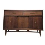 Walnut Finish Mid-Century Modern Buffet