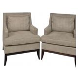 Pr Kincaid Upholstered Chairs 37"x29"x32"