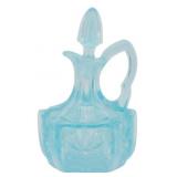 Vintage Fenton Aqua Opalescent Cactus Cruet