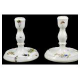 Pr Vtg Herend Market Garden Candlestands