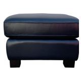 Leather Italia Foot Stool - Black