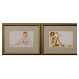 SET OF 2 PIN UP GIRLS BY ALBERTO VARGAS