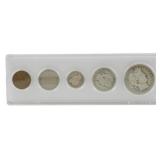 1909 US 5 Coin Cased Set
