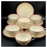 Vintage Rorstrand Sweden Porcelain Cups & Saucers