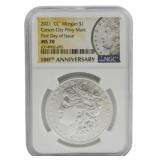 2021-CC Morgan Silver Dollar MS70 First Day