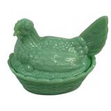 Jadeite Hen on Nest - 7 x 5 x 5.5