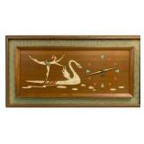 Vintage Mid-Century Wooden Wall Clock