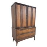 Mid Century Modern Walnut Chest on Chest