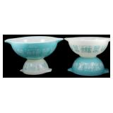 Vtg Set of 4 Pyrex Amish Butterprint Bowls