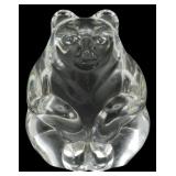 Vtg Steuben Sitting Bear Figure w/ Box 3"