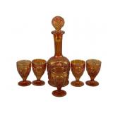 Imperial Glass Decanter & Cordials