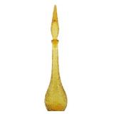 Vintage Empoli Amber Hobnail Genie Bottle