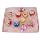 Assorted Vintage Mercury Glass Indent Ornaments
