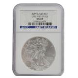 2009 Silver Eagle Dollar Early Releases MS69