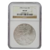 1996 American Silver Eagle Dollar NGC MS69