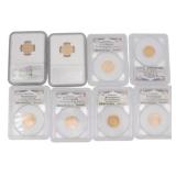 8 Assorted Collectable Graded Pennies