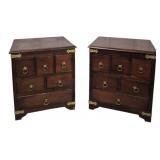 Pr Apothecary Chests w/ Brass Accents