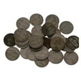 32 Jefferson Nickels - Some Silver
