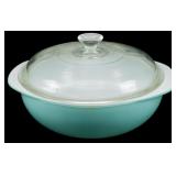 Vintage Pyrex 2Qt Covered Bowl Turquoise
