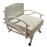 White Rattan Armchair 32"x28"x32"